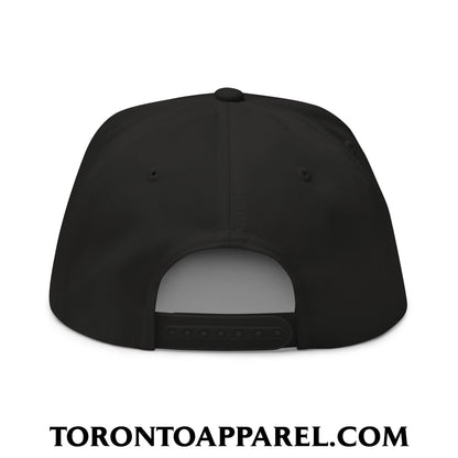 Toronto Basketball Classic Sports Script Embroidered Flat Brim Bill 5 Panel Snapback Hat Purple / White - Toronto Apparel