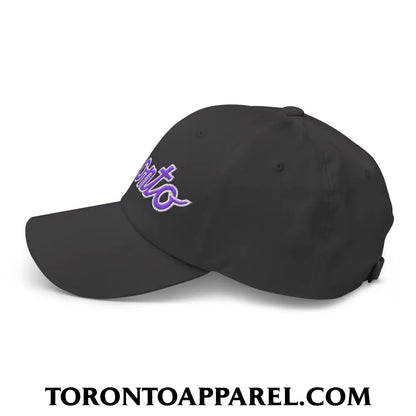 Toronto Basketball Classic Sports Script Embroidered Unstructured Dad Hat Purple / White - Toronto Apparel