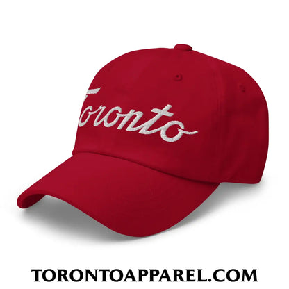 Toronto Classic Sports Script Embroidered Unstructured Dad Hat - Toronto Apparel