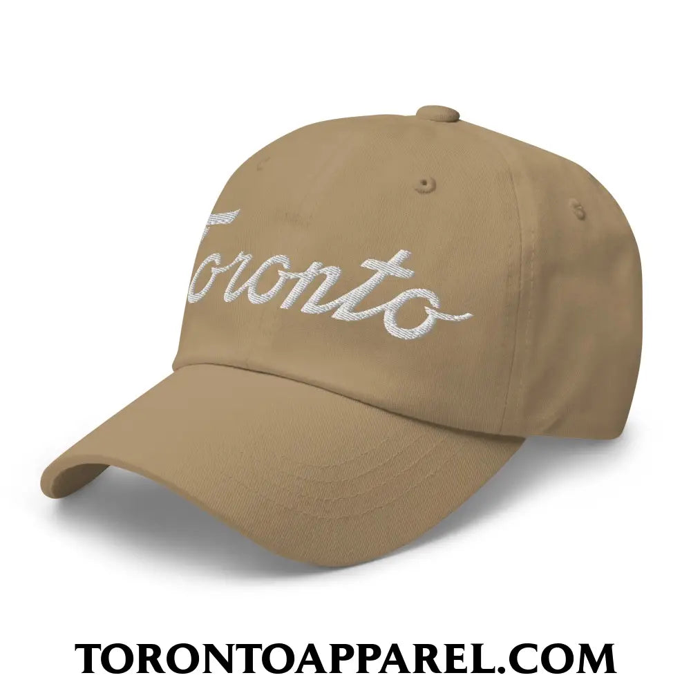 Toronto Classic Sports Script Embroidered Unstructured Dad Hat - Toronto Apparel