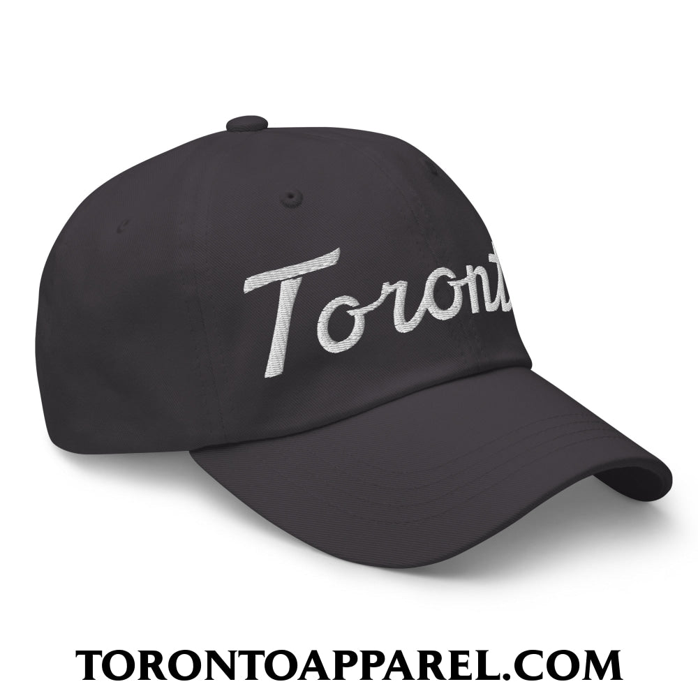Toronto Classic Sports Script Embroidered Unstructured Dad Hat - Toronto Apparel