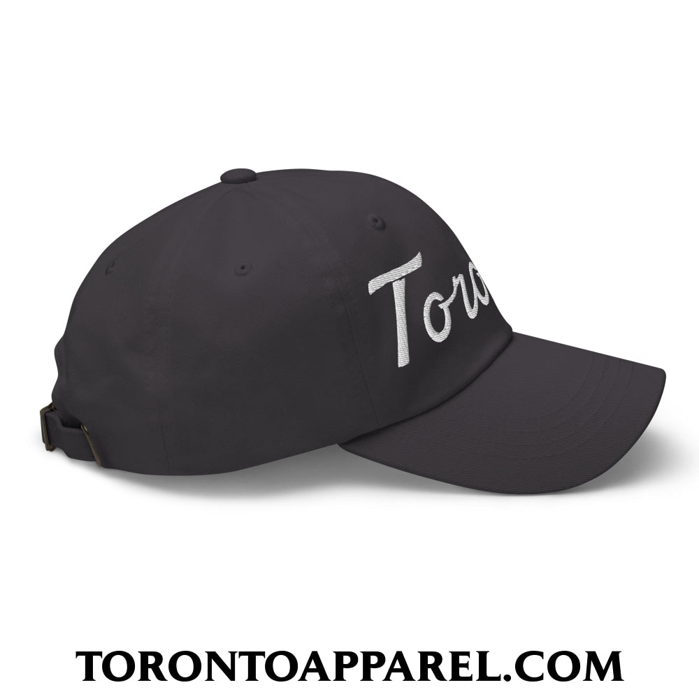 Toronto Classic Sports Script Embroidered Unstructured Dad Hat - Toronto Apparel