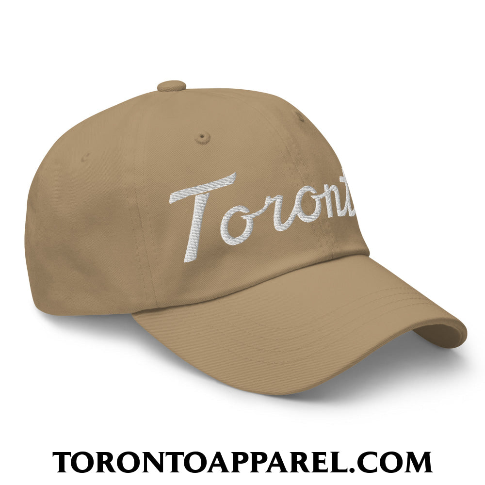 Toronto Classic Sports Script Embroidered Unstructured Dad Hat - Toronto Apparel