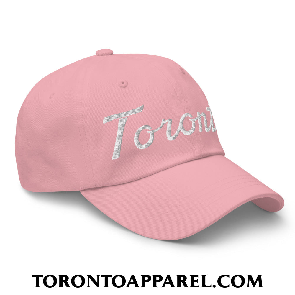 Toronto Classic Sports Script Embroidered Unstructured Dad Hat - Toronto Apparel