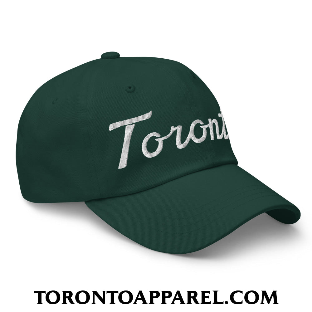Toronto Classic Sports Script Embroidered Unstructured Dad Hat - Toronto Apparel