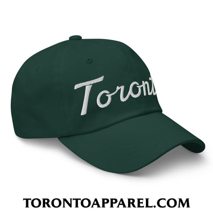 Toronto Classic Sports Script Embroidered Unstructured Dad Hat - Toronto Apparel