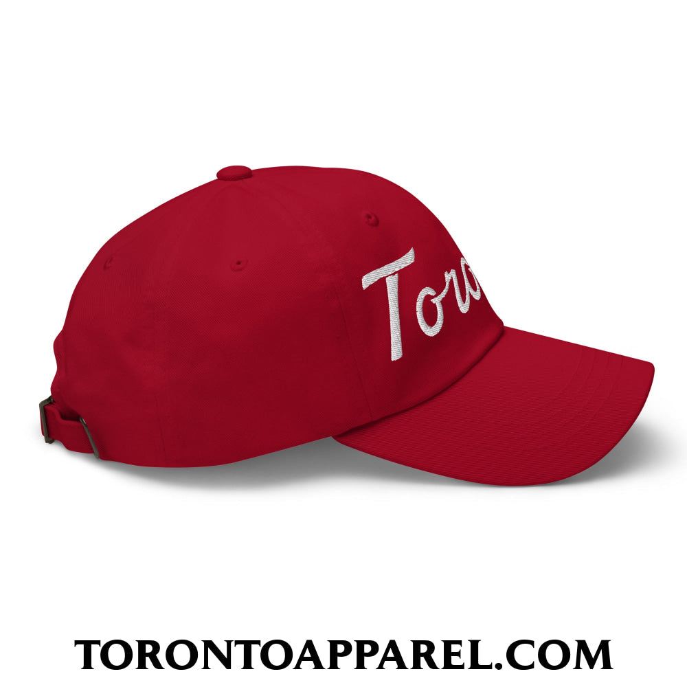 Toronto Classic Sports Script Embroidered Unstructured Dad Hat - Toronto Apparel