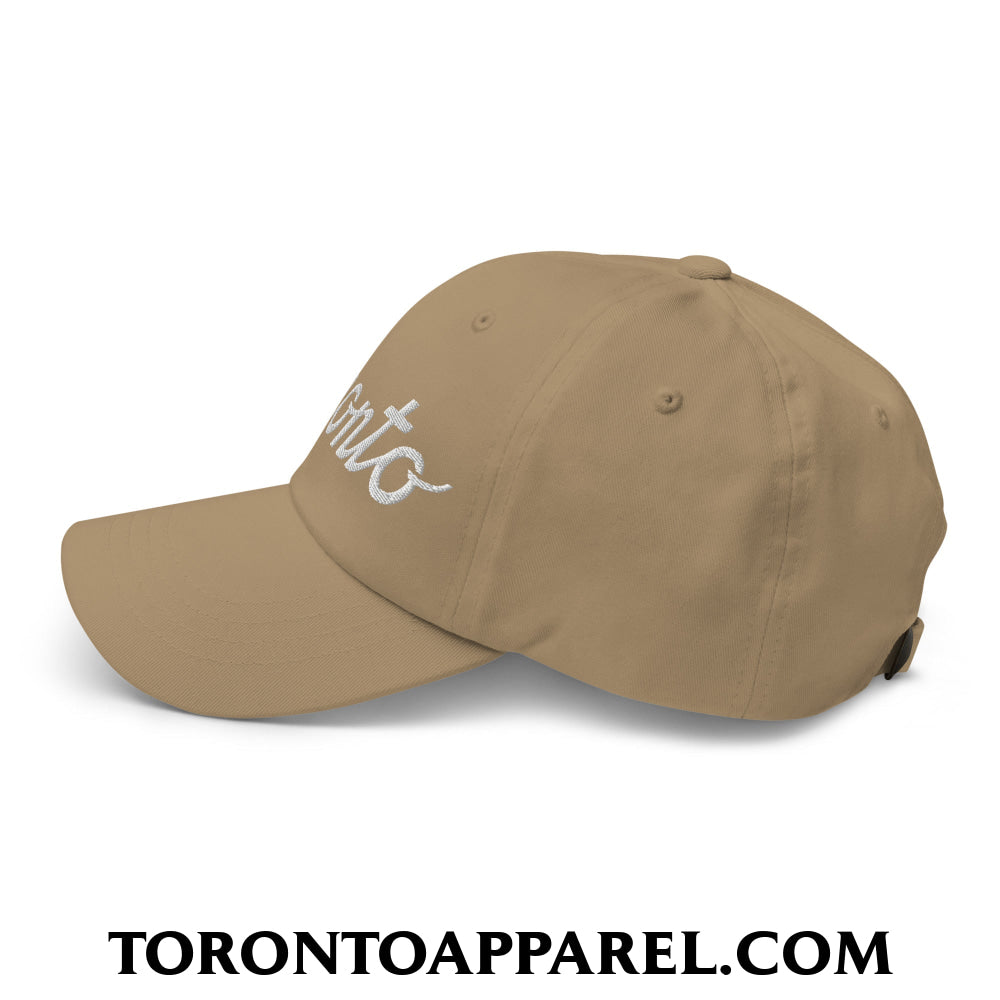 Toronto Classic Sports Script Embroidered Unstructured Dad Hat - Toronto Apparel