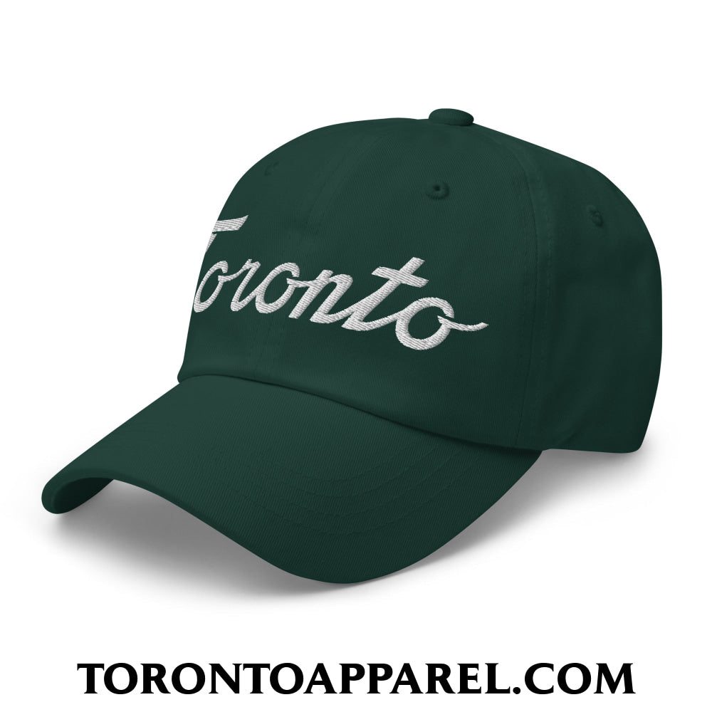 Toronto Classic Sports Script Embroidered Unstructured Dad Hat - Toronto Apparel
