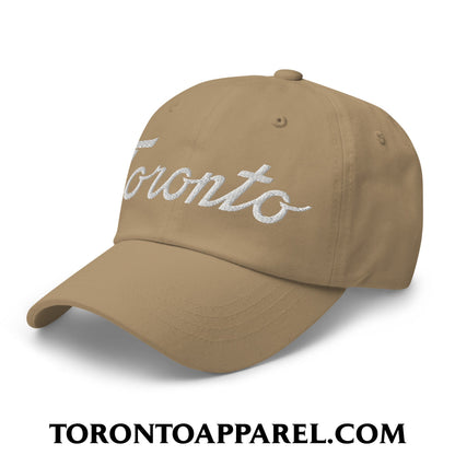 Toronto Classic Sports Script Embroidered Unstructured Dad Hat - Toronto Apparel