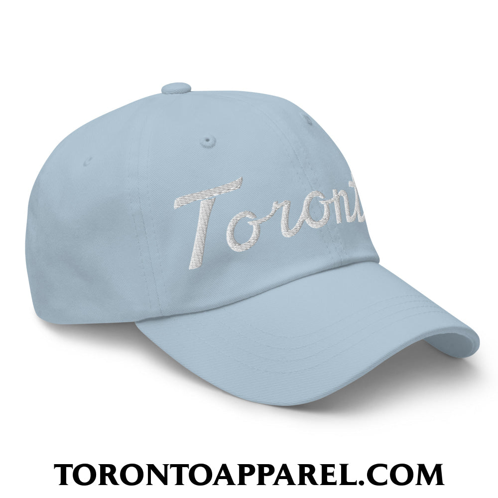 Toronto Classic Sports Script Embroidered Unstructured Dad Hat - Toronto Apparel