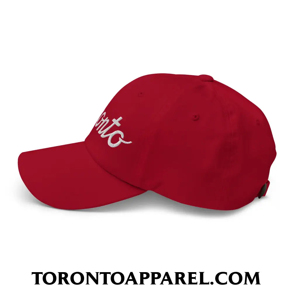 Toronto Classic Sports Script Embroidered Unstructured Dad Hat - Toronto Apparel