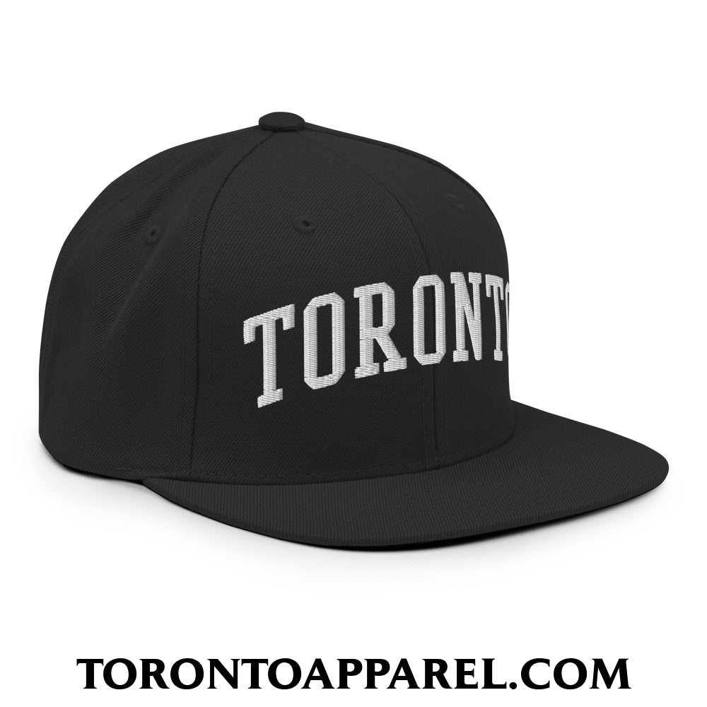 Toronto College Varisty Arch Block Embroidered Flat Brim Bill Snapback Hat - Toronto Apparel