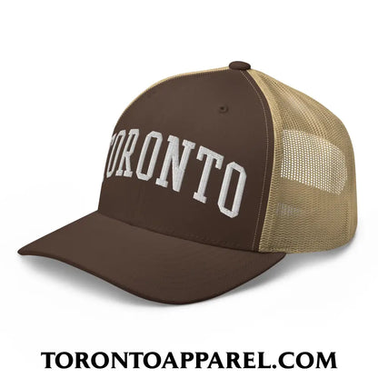 Toronto College Varisty Arch Block Embroidered Mesh Trucker Hat - Toronto Apparel
