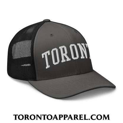 Toronto College Varisty Arch Block Embroidered Mesh Trucker Hat - Toronto Apparel