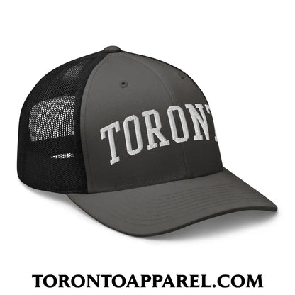 Toronto College Varisty Arch Block Embroidered Mesh Trucker Hat - Toronto Apparel