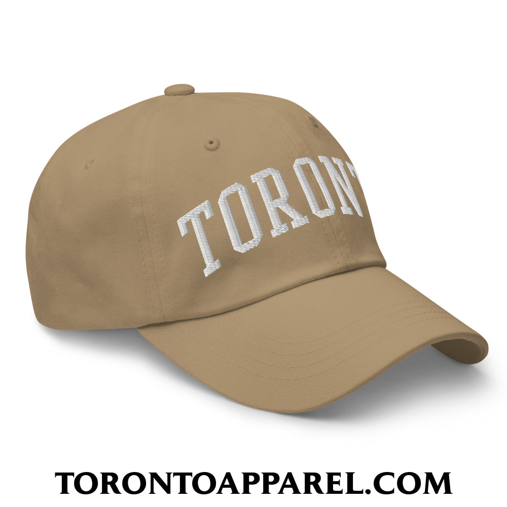 Toronto College Varisty Arch Block Embroidered Unstructured Dad Hat - Toronto Apparel