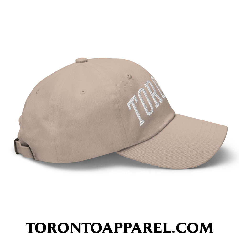 Toronto College Varisty Arch Block Embroidered Unstructured Dad Hat - Toronto Apparel