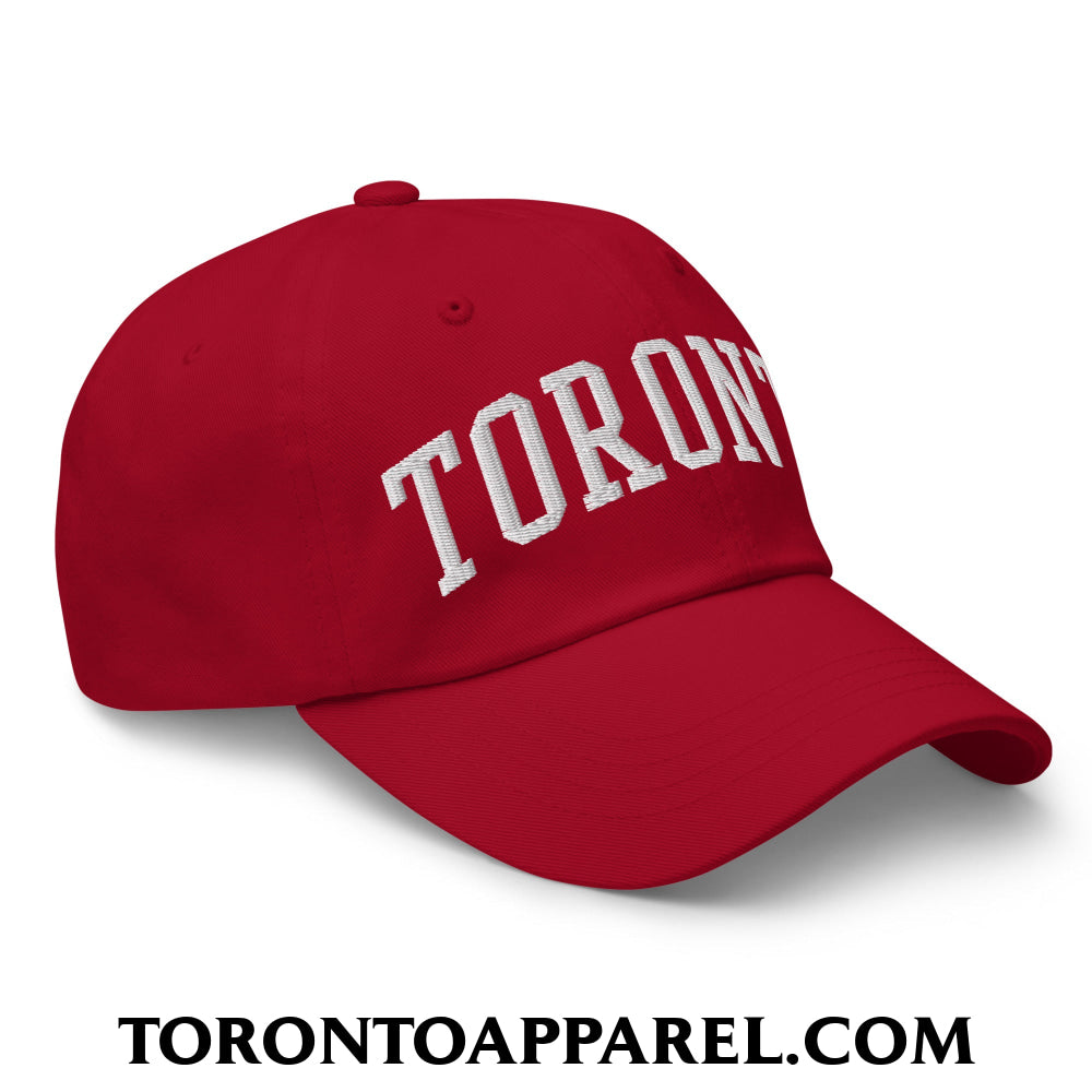 Toronto College Varisty Arch Block Embroidered Unstructured Dad Hat - Toronto Apparel
