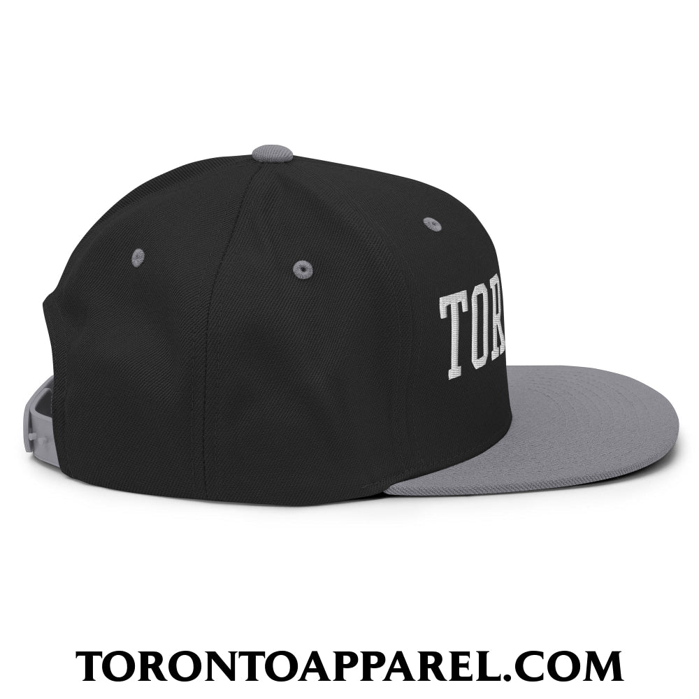 Toronto College Varisty Block Embroidered Flat Brim Bill Snapback Hat - Toronto Apparel