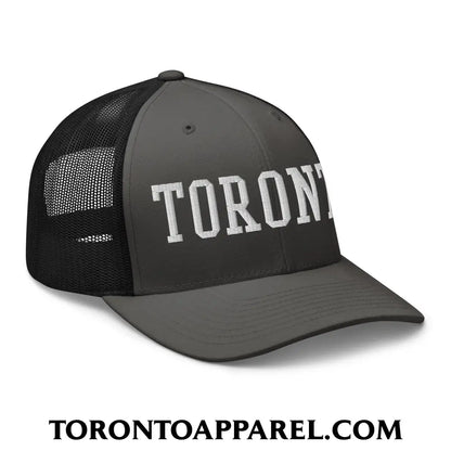 Toronto College Varsity Block Embroidered Mesh Trucker Hat - Toronto Apparel
