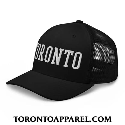 Toronto College Varsity Block Embroidered Mesh Trucker Hat - Toronto Apparel
