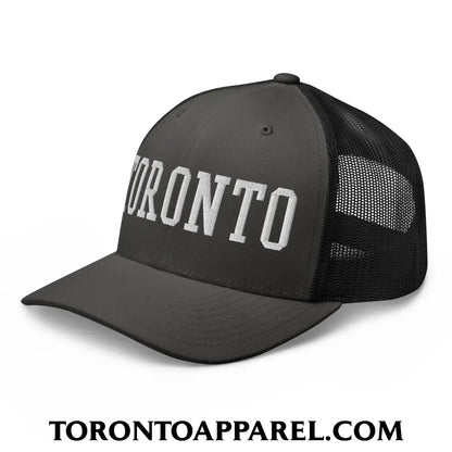 Toronto College Varsity Block Embroidered Mesh Trucker Hat - Toronto Apparel