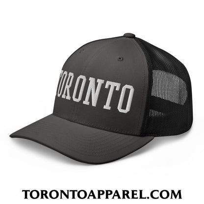 Toronto College Varsity Block Embroidered Mesh Trucker Hat - Toronto Apparel