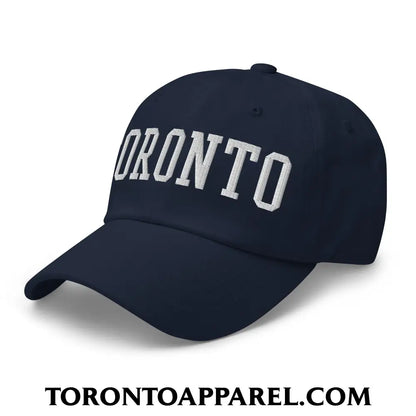 Toronto College Varsity Block Embroidered Unstructured Dad Hat - Toronto Apparel