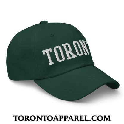 Toronto College Varsity Block Embroidered Unstructured Dad Hat - Toronto Apparel