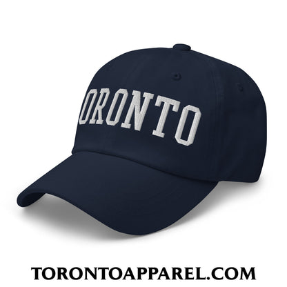 Toronto College Varsity Block Embroidered Unstructured Dad Hat - Toronto Apparel