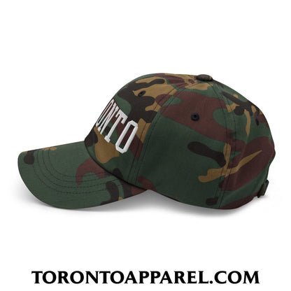 Toronto College Varsity Block Embroidered Unstructured Dad Hat - Toronto Apparel
