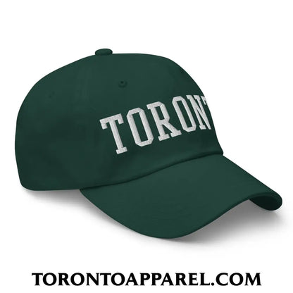 Toronto College Varsity Block Embroidered Unstructured Dad Hat - Toronto Apparel