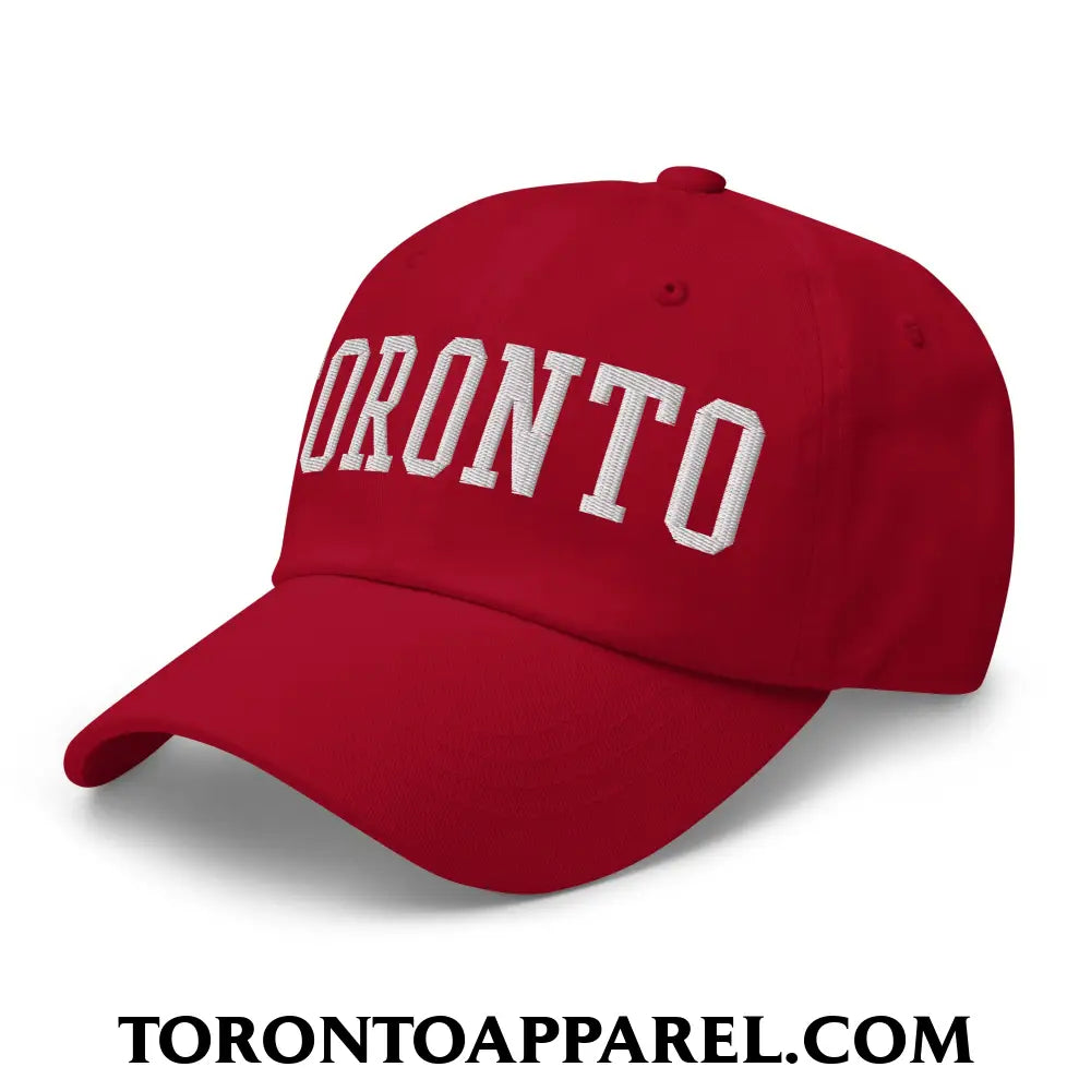 Toronto College Varsity Block Embroidered Unstructured Dad Hat - Toronto Apparel