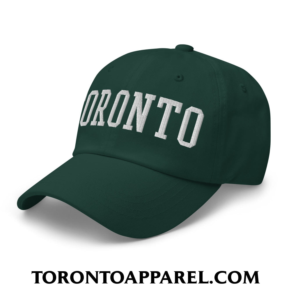 Toronto College Varsity Block Embroidered Unstructured Dad Hat - Toronto Apparel