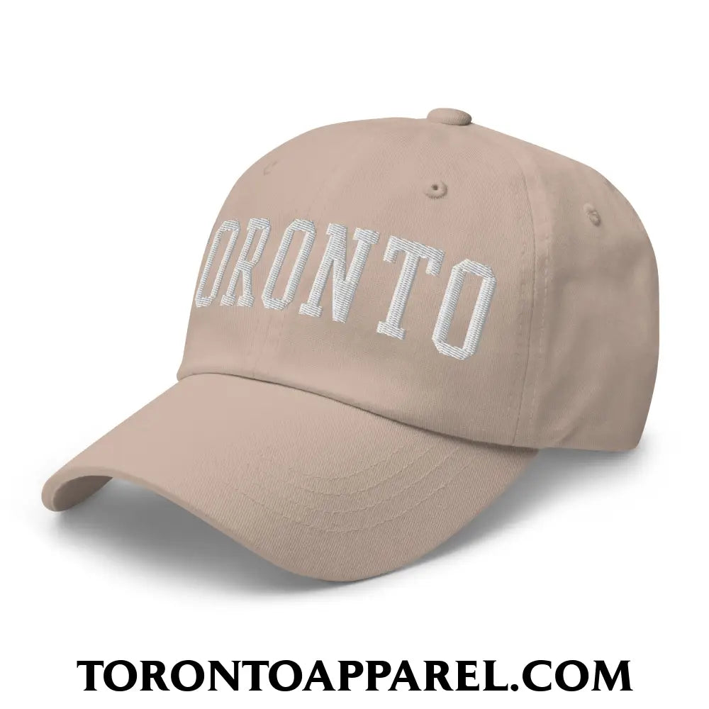 Toronto College Varsity Block Embroidered Unstructured Dad Hat - Toronto Apparel