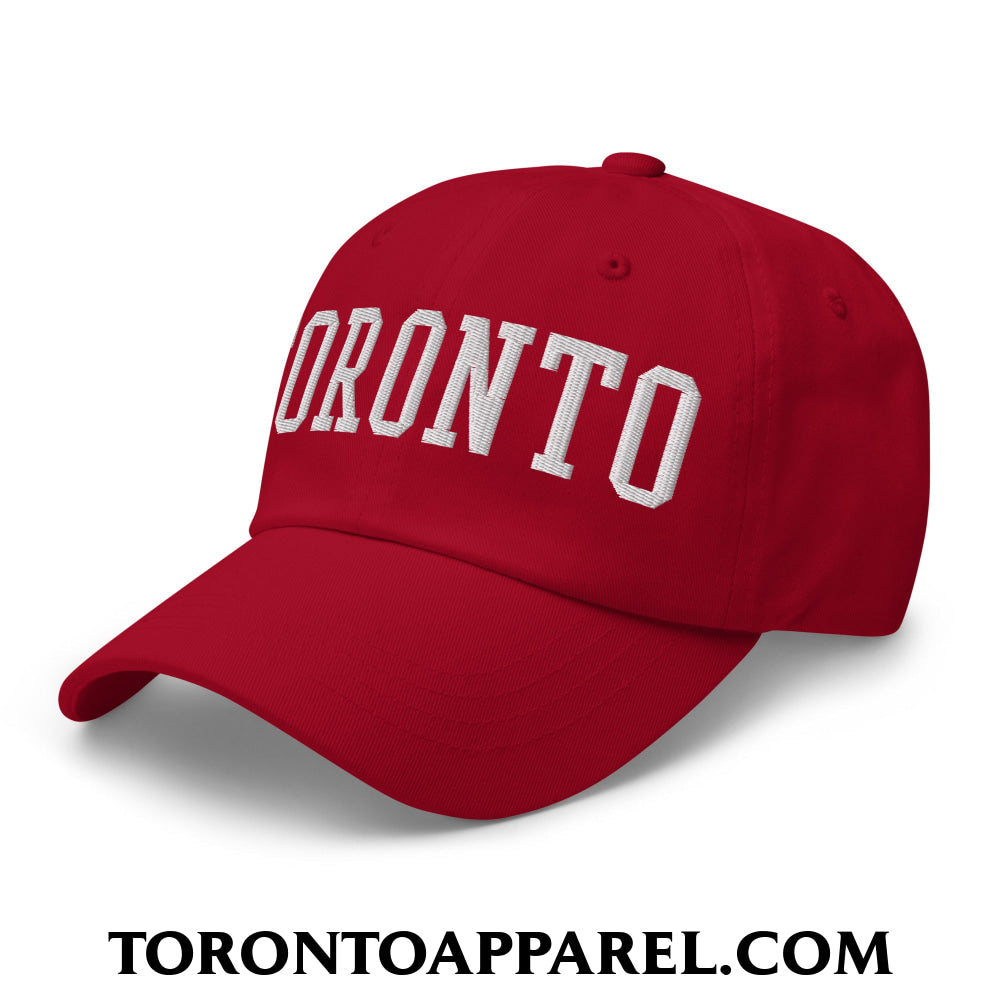 Toronto College Varsity Block Embroidered Unstructured Dad Hat - Toronto Apparel