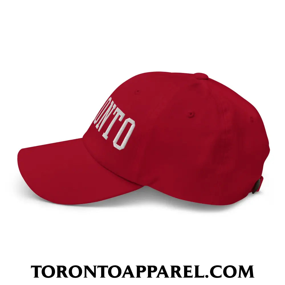 Toronto College Varsity Block Embroidered Unstructured Dad Hat - Toronto Apparel