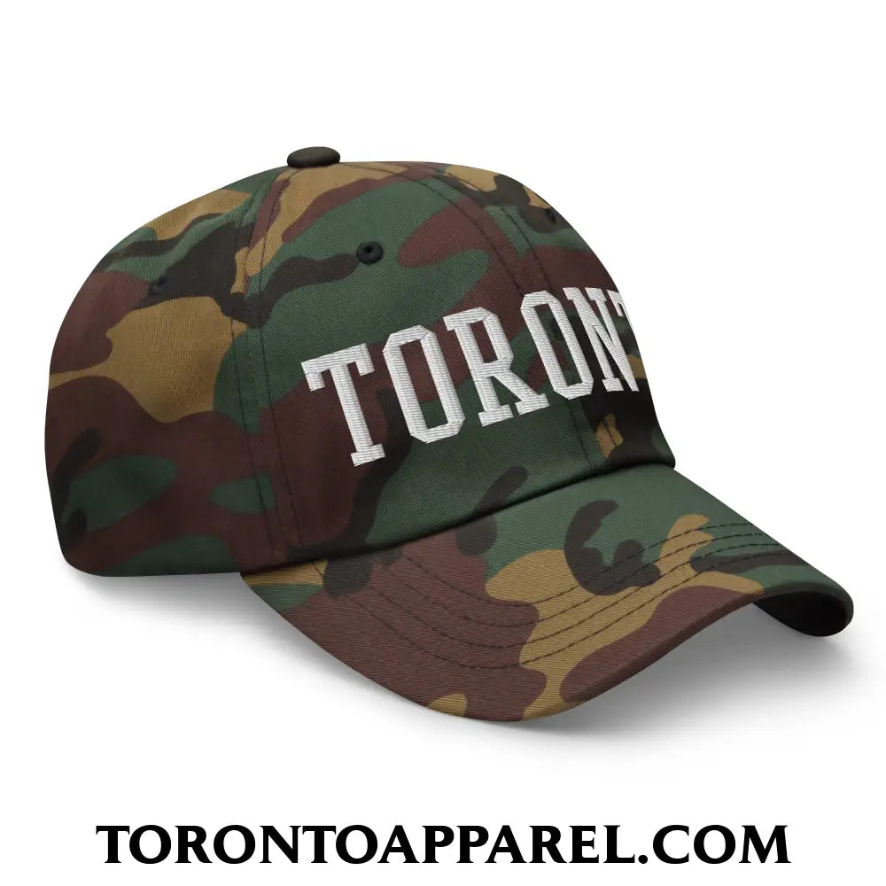 Toronto College Varsity Block Embroidered Unstructured Dad Hat - Toronto Apparel