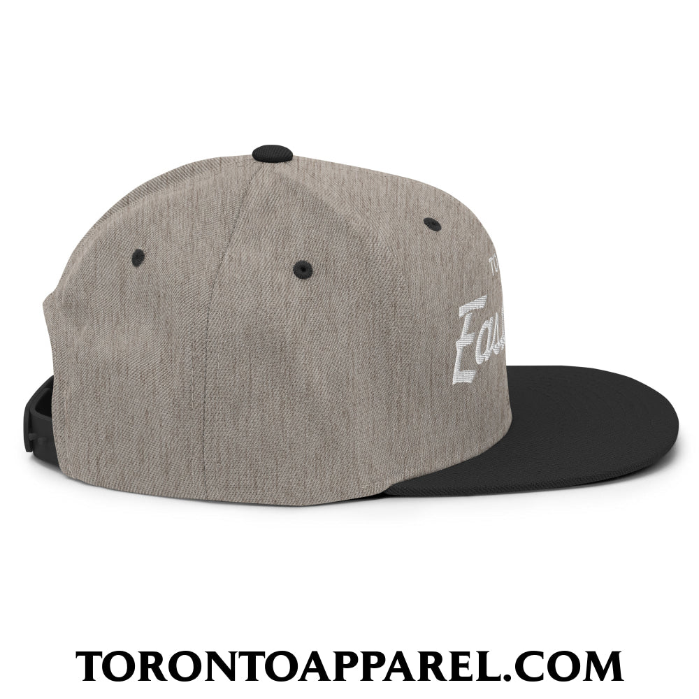 Toronto East York Embroidered Flat Brim Bill Snapback Hat - Toronto Apparel