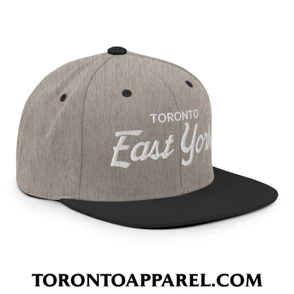 Toronto East York Embroidered Flat Brim Bill Snapback Hat - Toronto Apparel