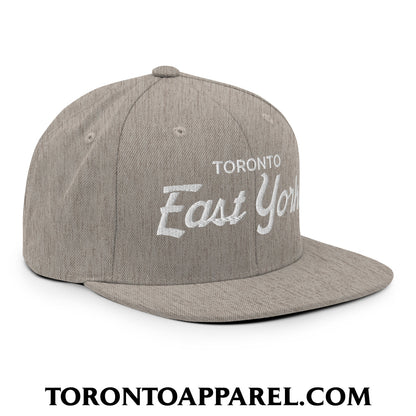 Toronto East York Embroidered Flat Brim Bill Snapback Hat - Toronto Apparel