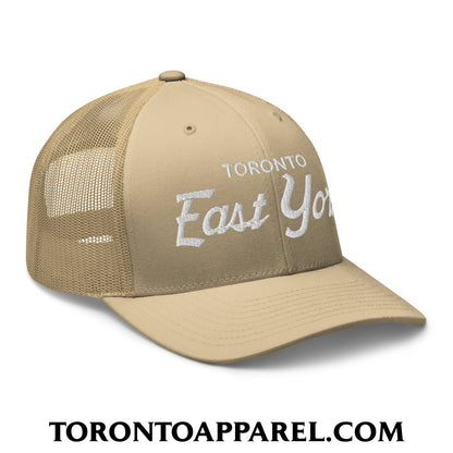 Toronto East York Embroidered Mesh Trucker Hat - Toronto Apparel
