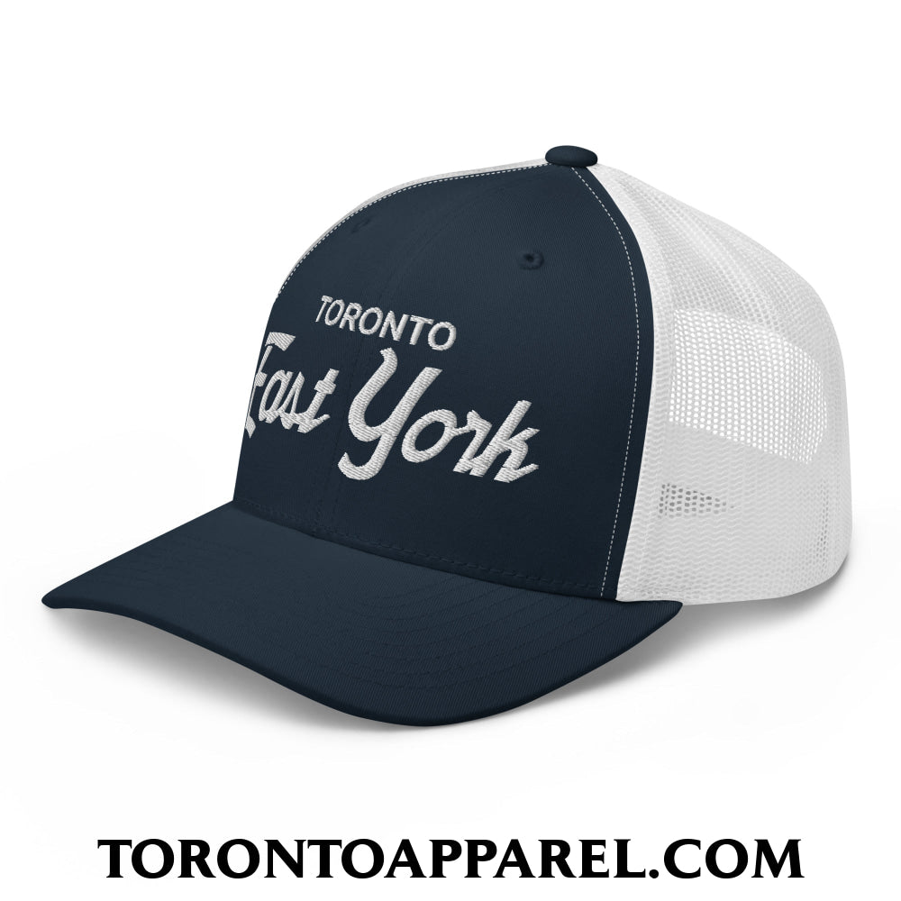 Toronto East York Embroidered Mesh Trucker Hat - Toronto Apparel