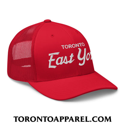 Toronto East York Embroidered Mesh Trucker Hat - Toronto Apparel