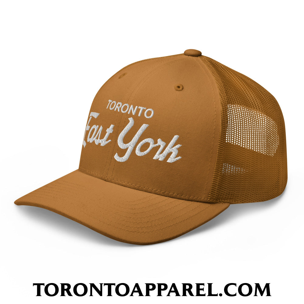 Toronto East York Embroidered Mesh Trucker Hat - Toronto Apparel