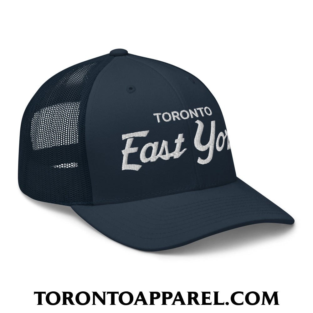 Toronto East York Embroidered Mesh Trucker Hat - Toronto Apparel