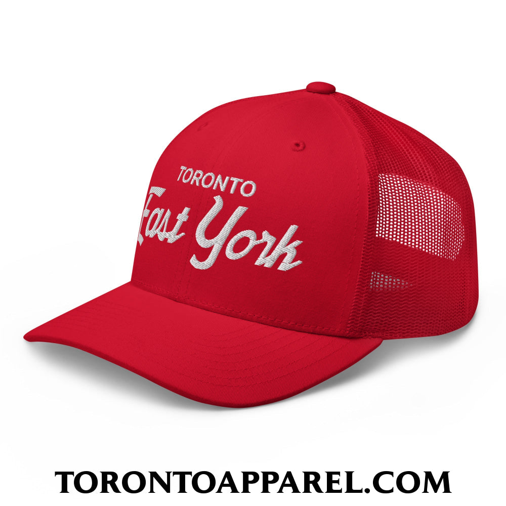 Toronto East York Embroidered Mesh Trucker Hat - Toronto Apparel