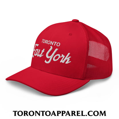 Toronto East York Embroidered Mesh Trucker Hat - Toronto Apparel