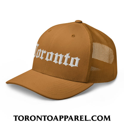 Toronto Old English Embroidered Mesh Trucker Hat - Toronto Apparel